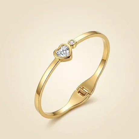 Crystal Love Gold Bracelet