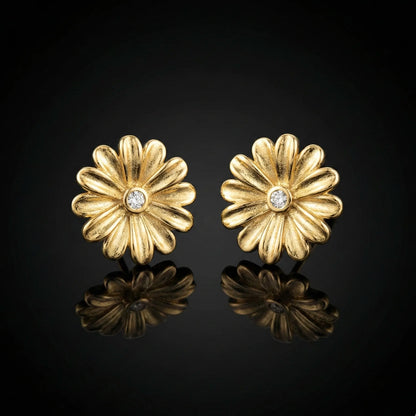 18KT Gold Plated Floral Luxe Stud Earrings