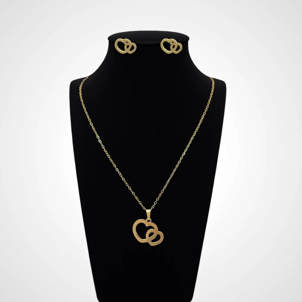 Forever Linked Heart Necklace Set