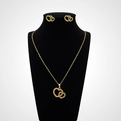 Forever Linked Heart Necklace Set