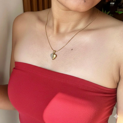 Half Spark Heart Luxe Pendant