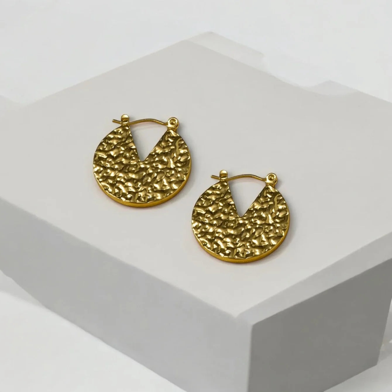 Crater Texture Statement Earrings