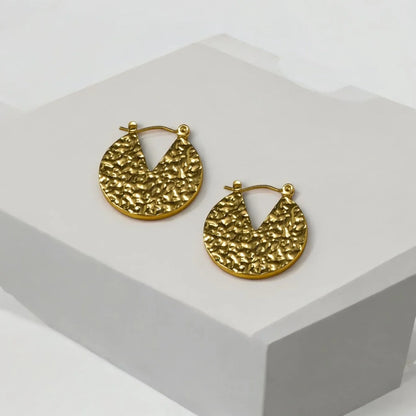Crater Texture Statement Earrings