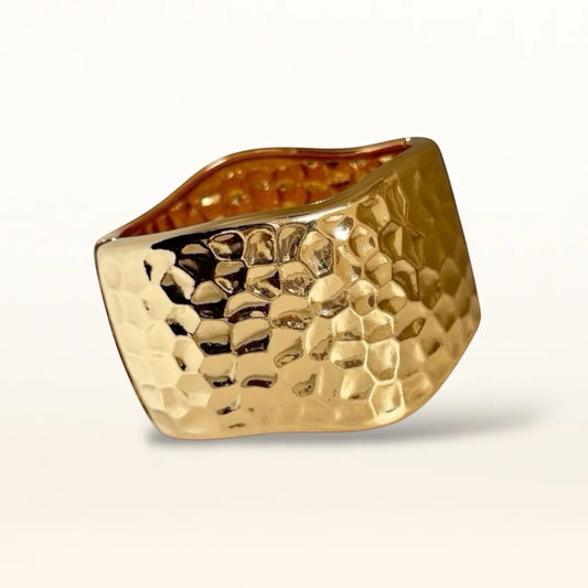 Wavy Hammer Luxe Bracelet Cuff