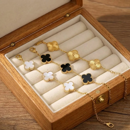 18KT Gold Plated Luxe Royal Clover Trio
