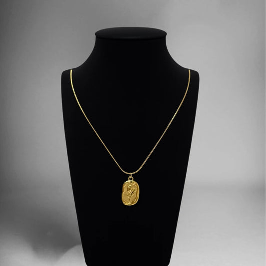 Vintage Petal Gold Necklace