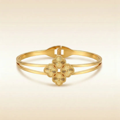 Royal Floral Clover Bangle