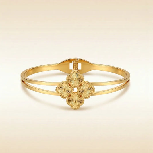Royal Floral Clover Bangle