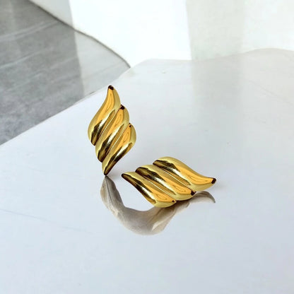 Wavy Swirl Studs – Stainless Steel | Jyarsh Exclusive