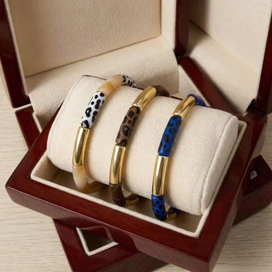 18KT Gold Plated Safari Sleek Stack (Stretchable)