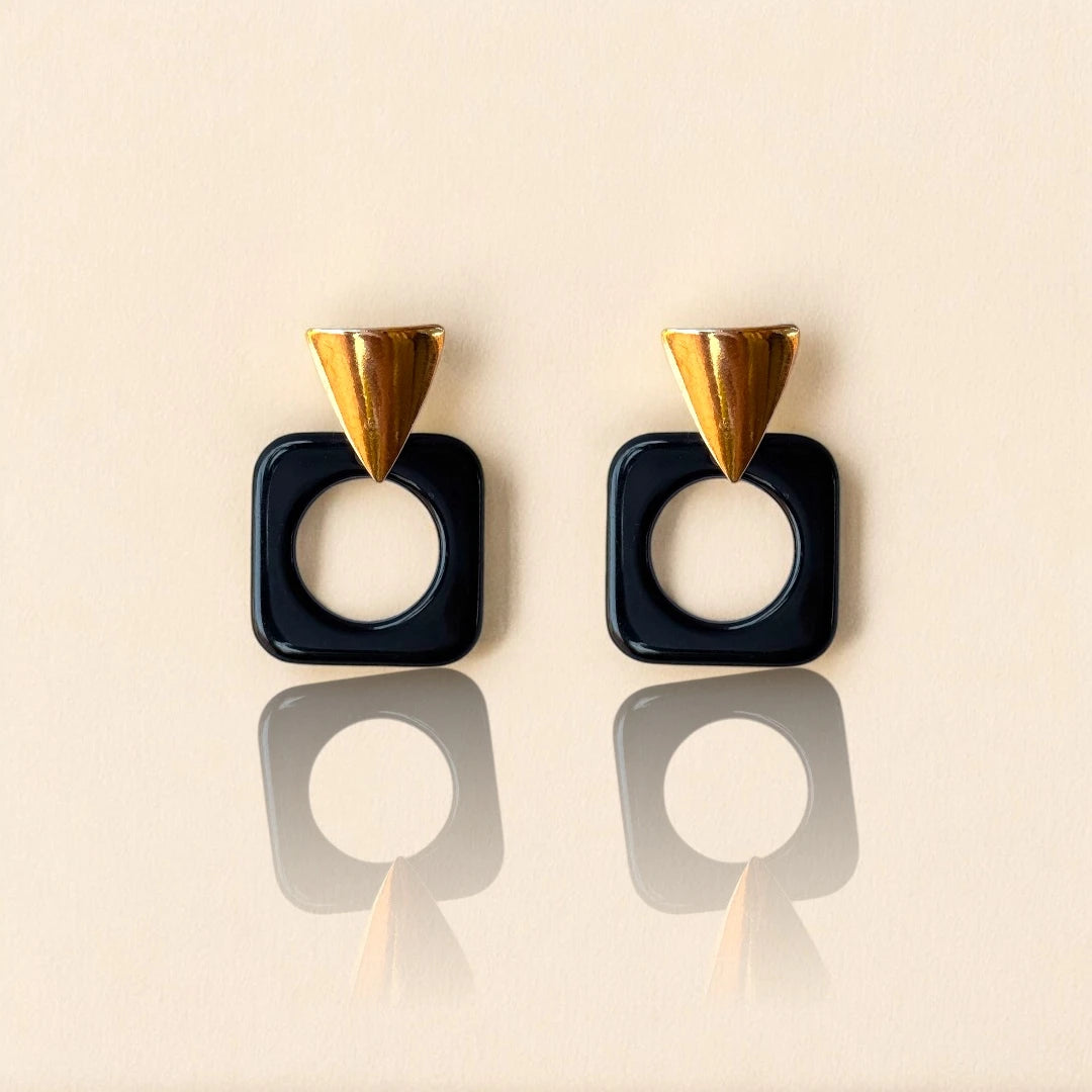 JH Modern Square Hoop Earrings