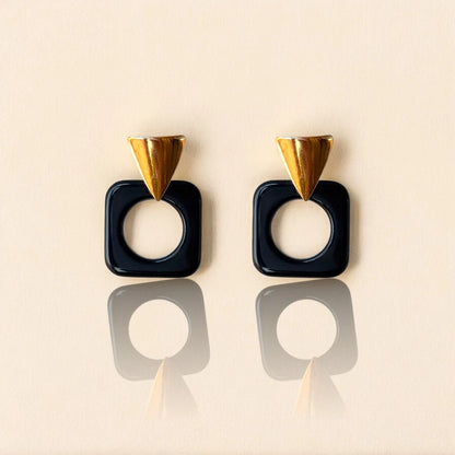 JH Modern Square Hoop Earrings