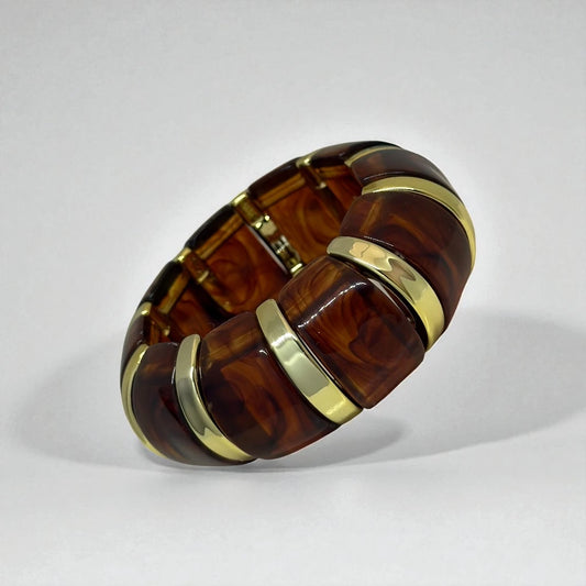 Brown Swirl Acrylic Resin Cuff
