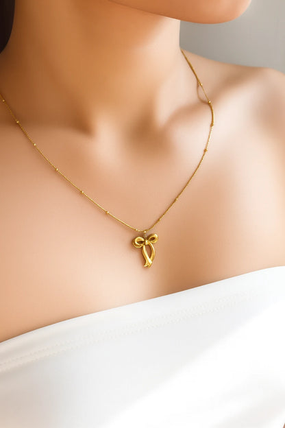 Delicate Bow Romance Pendant