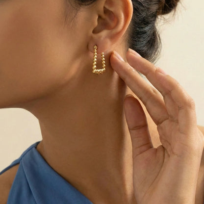 18KT Gold Plated Wavy Chic Hoops