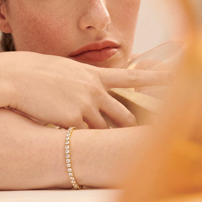 Classic Gold Cubic Zirconia Tennis Bracelet
