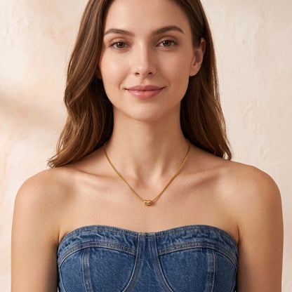 18KT Gold Plated Minimal Luxe Anti-Tarnish Bead Necklace