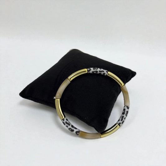 18KT Gold Plated Tamed Wilderness Acrylic Resin Bracelet
