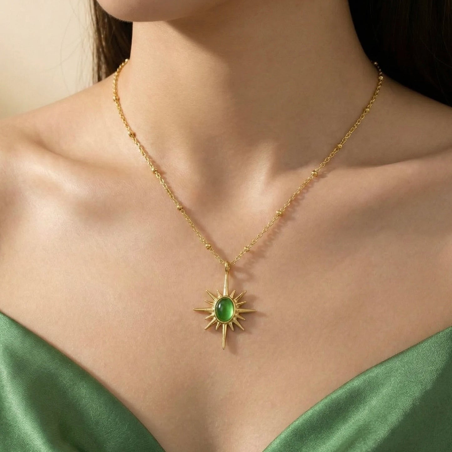 18KT Gold Plated Celestial Starburst Necklace