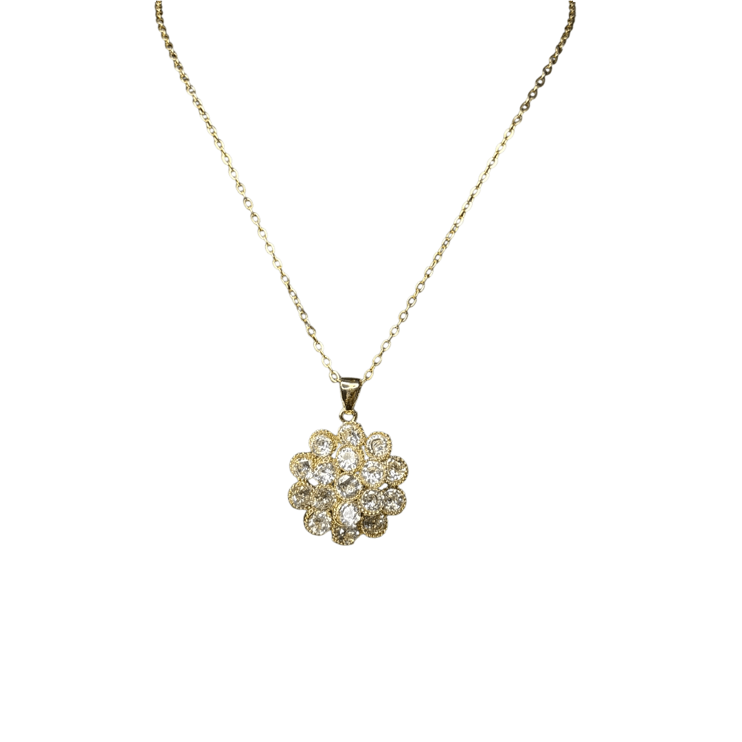 Golden Bloom Dual-Layer Necklace