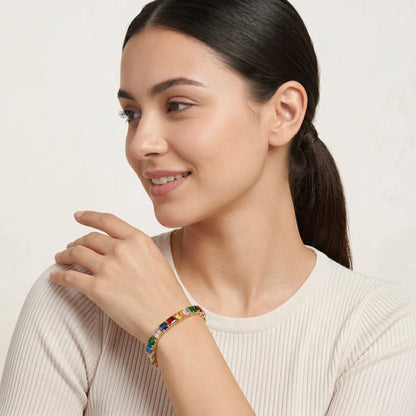 18Kt Gold Plated Rainbow Tennis Bracelet