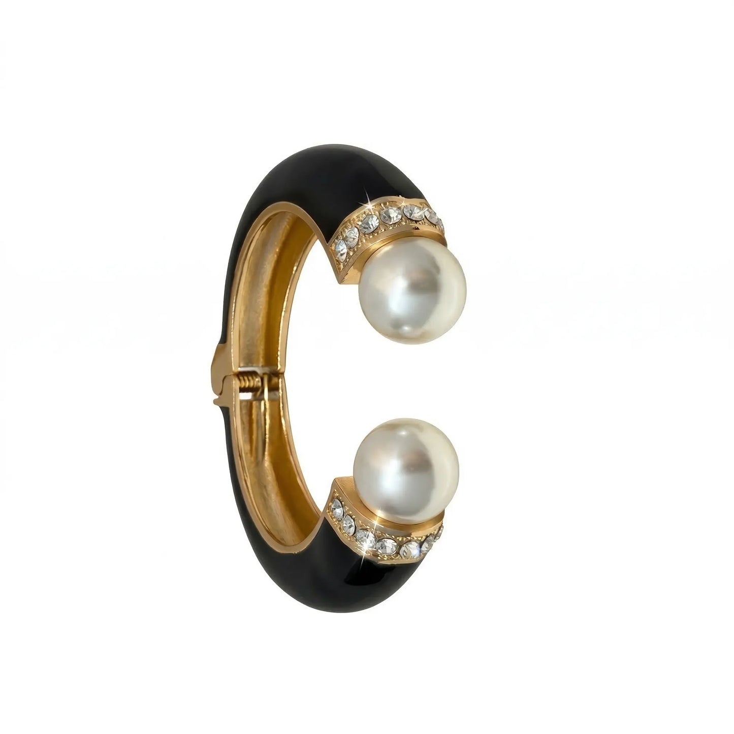 18KT Gold Plated Midnight Pearl Glam Cuff