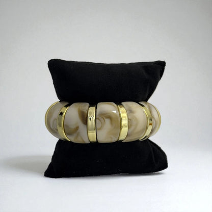 Beige Swirl Acrylic Resin Cuff