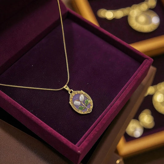 Vintage Pearl Blossom Pendant