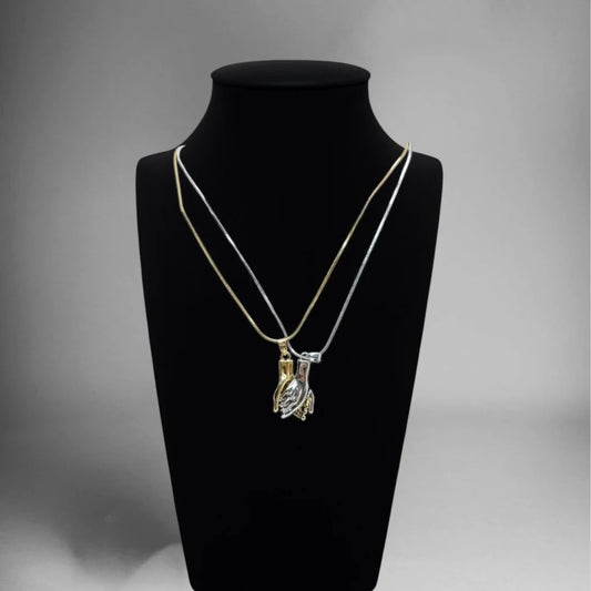 Twin Angel Wings Necklace Pendant