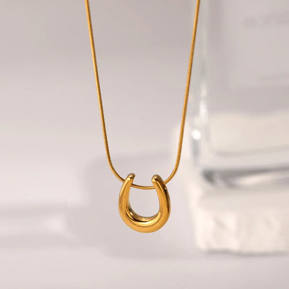 U-Shape Glow Chain Pendant Necklace