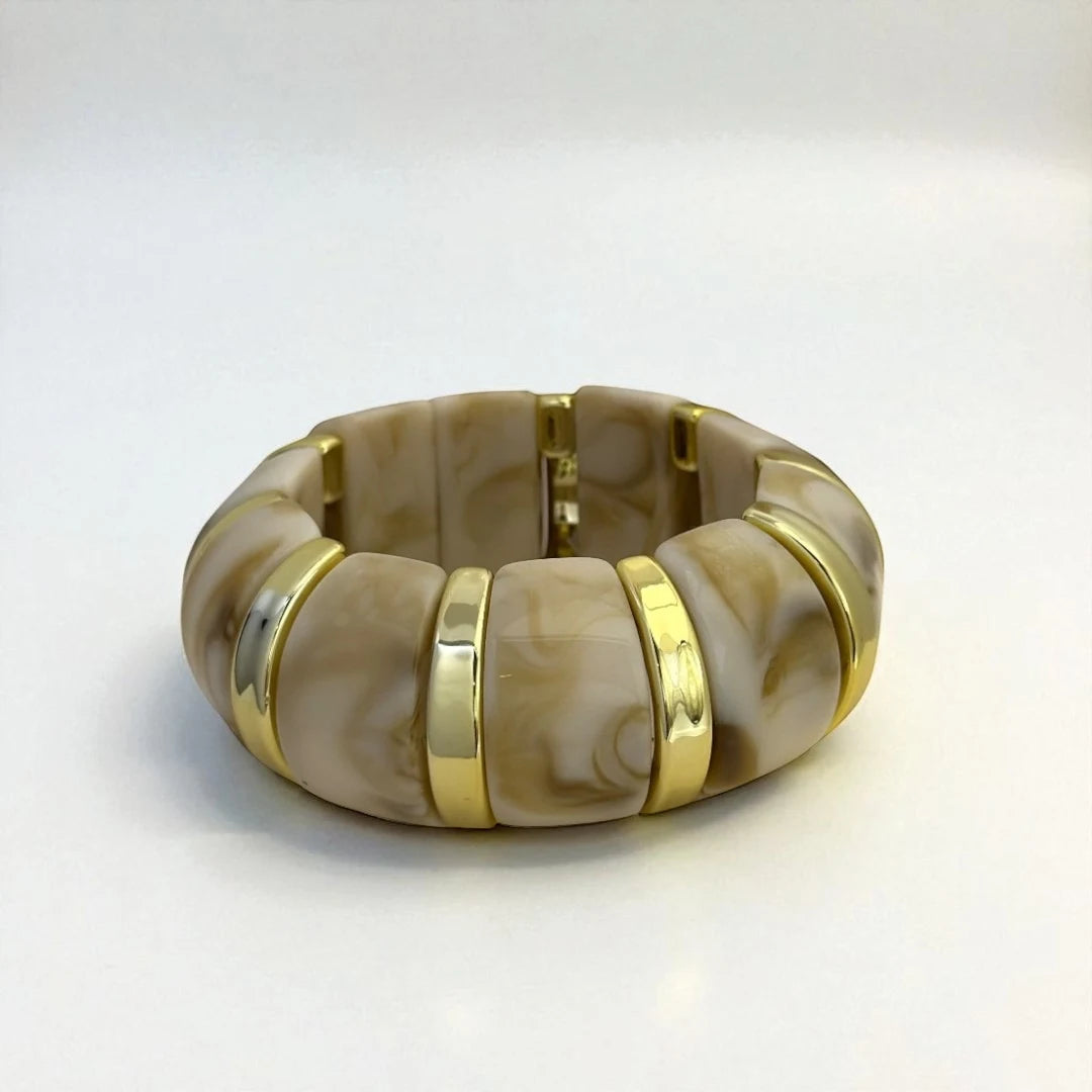 Beige Swirl Acrylic Resin Cuff