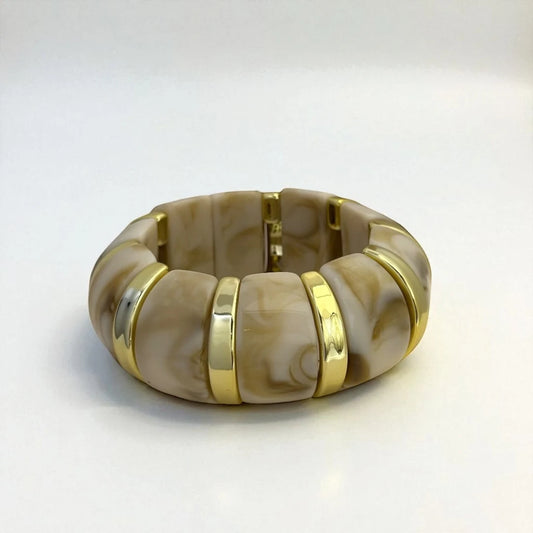 Beige Swirl Acrylic Resin Cuff