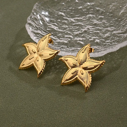 Ocean Charm Star Earrings - 18K Gold Plated & Waterproof