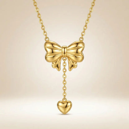18KT Gold Plated Elegant Bow Pendant