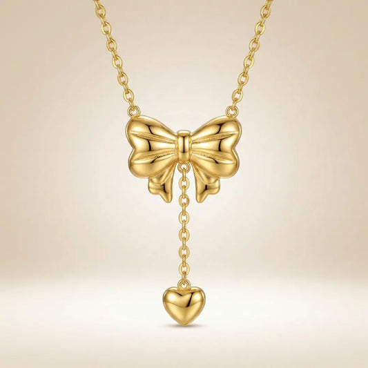 18KT Gold Plated Elegant Bow Pendant