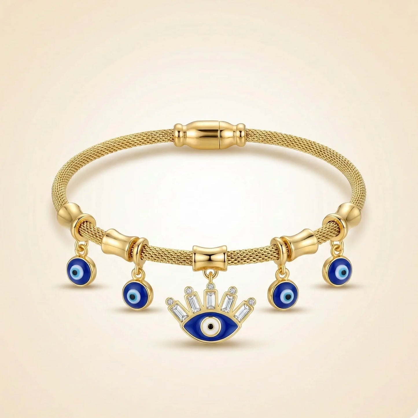 Luxe Evil Eye Crown Bracelet