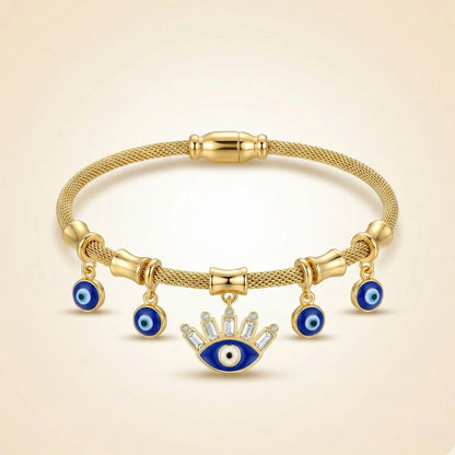 Luxe Evil Eye Crown Bracelet