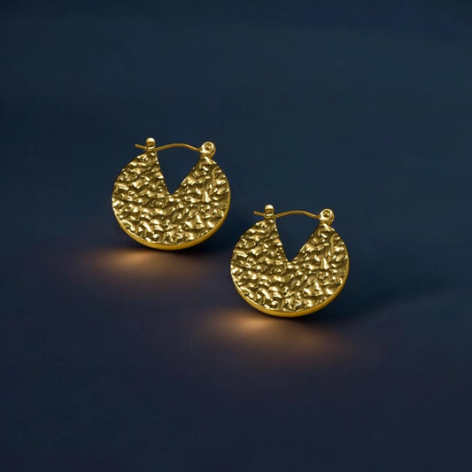 Crater Texture Statement Earrings