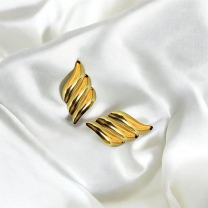 Wavy Swirl Studs – Stainless Steel | Jyarsh Exclusive