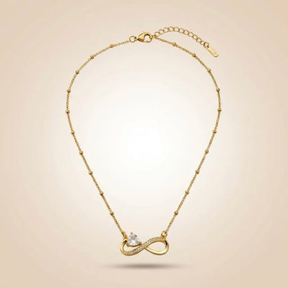 18Kt Gold Plated CZ Infinity Pendant Necklace