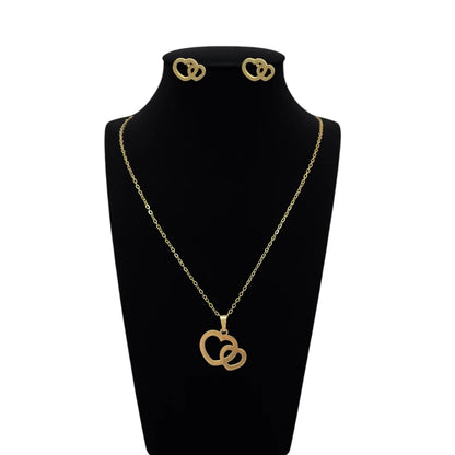 Forever Linked Heart Necklace Set