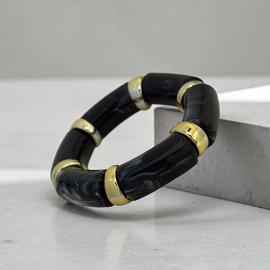 Midnight Chunky Resin Bracelet
