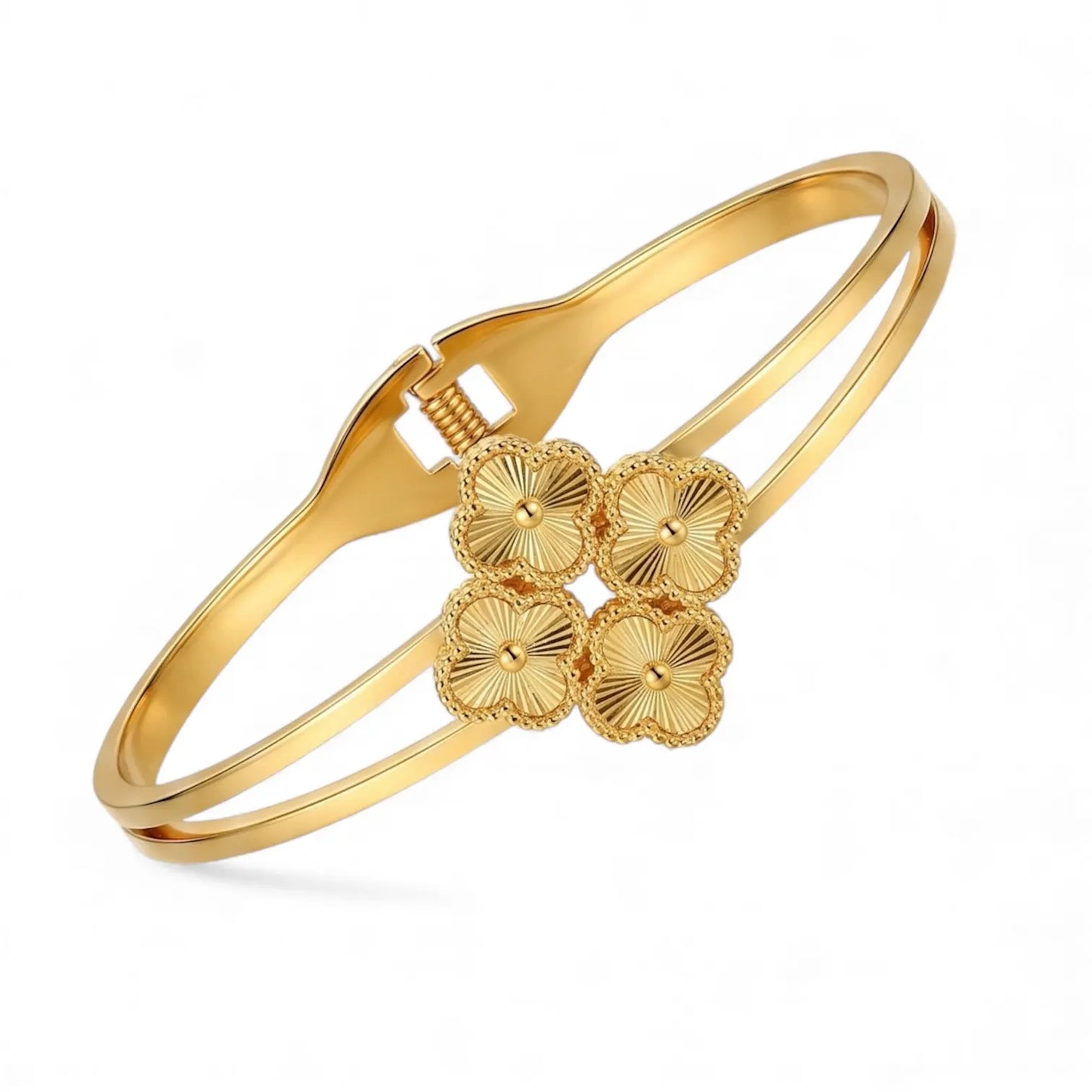 Royal Floral Clover Bangle