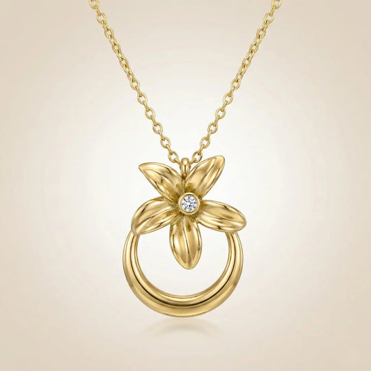 18KT Gold Plated Daisy Drop Necklace