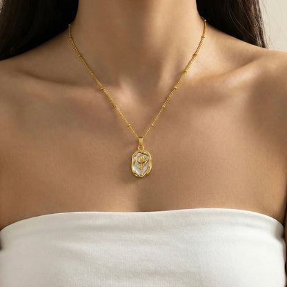 18KT Gold Plated Timeless Petal Glow Pendant