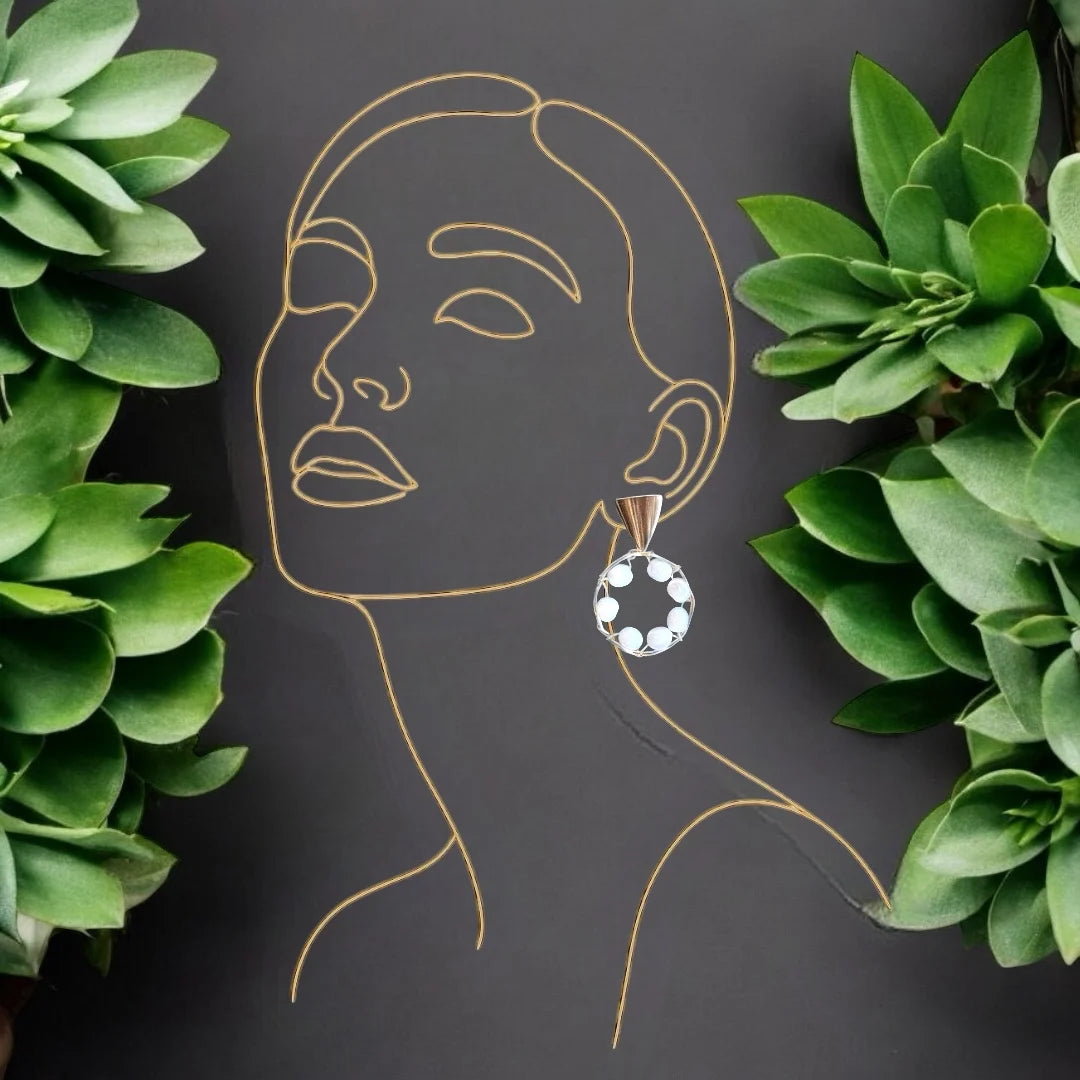 JH Coastal Hoop Pearl Earrings