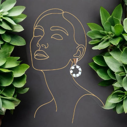 JH Coastal Hoop Pearl Earrings