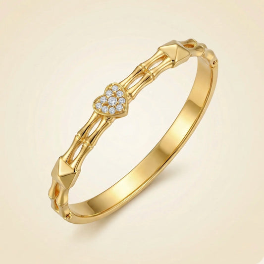 Golden Heartline Bracelet