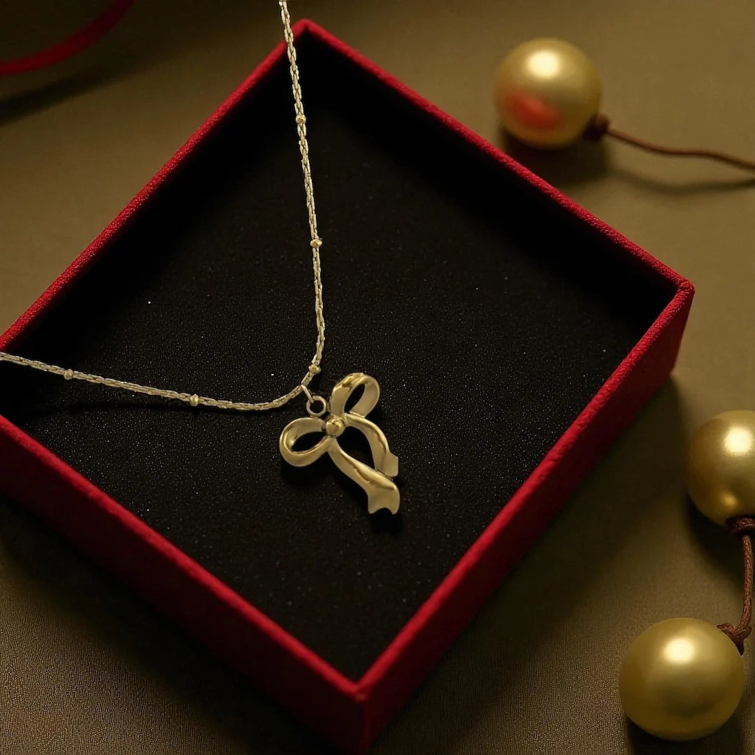 Delicate Bow Romance Pendant