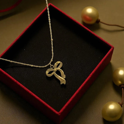 Delicate Bow Romance Pendant